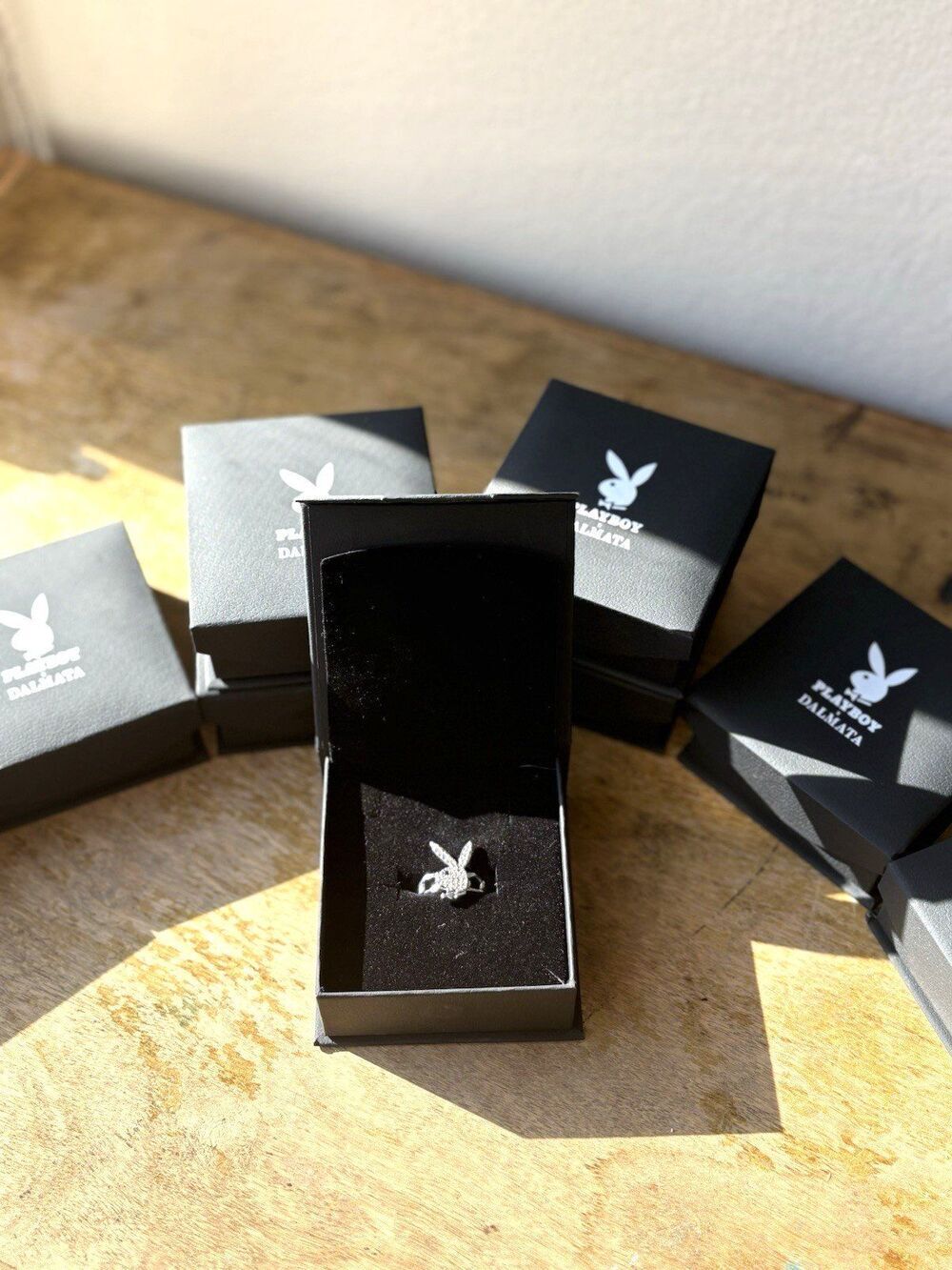 Playboy XDalmata Ring Unisex Size 8 NIB (Ring size adjuster included!)